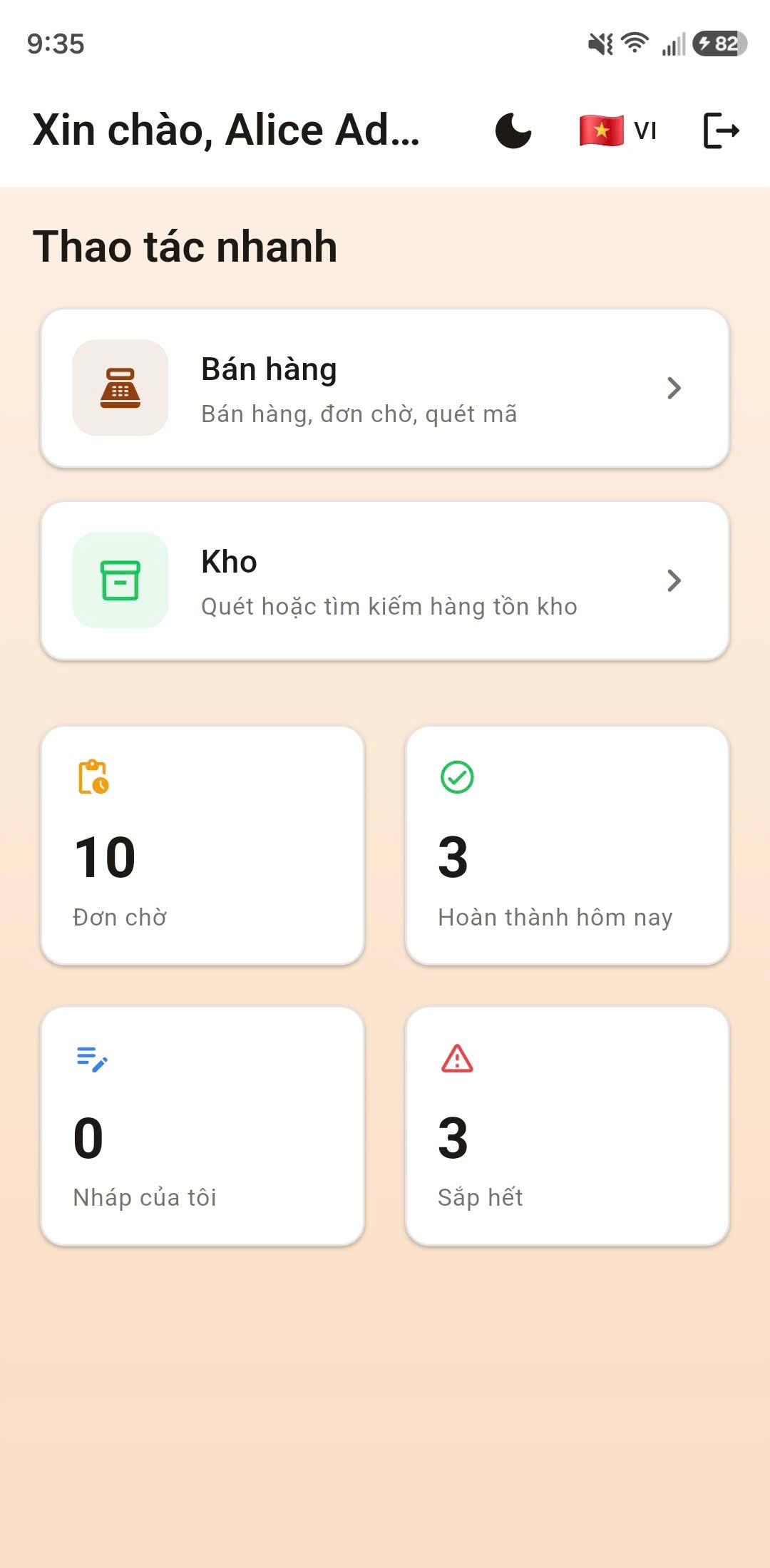 Giỏ bán hàng và luồng thanh toán trên di động 1